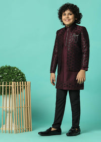 Elegant Embroidered Festive Sherwani For Boys