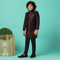 Elegant Embroidered Festive Sherwani For Boys