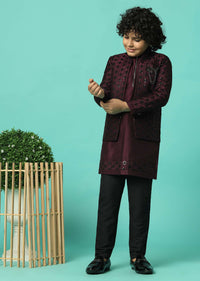 Elegant Embroidered Festive Sherwani For Boys