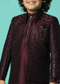 Elegant Embroidered Festive Sherwani For Boys