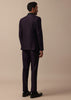 Elegant Intricate Embroidered Tuxedo Set in Purple