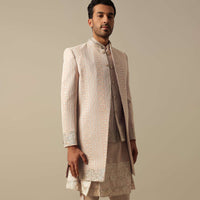 Elegant Peach Indowestern Sherwani Set