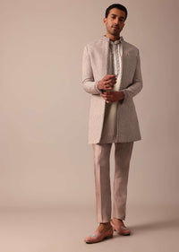 Elegant Peach Indowestern With Ombre Detailing