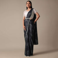 Elegant Pleated Printed Saree With Embellished Ready Blouse