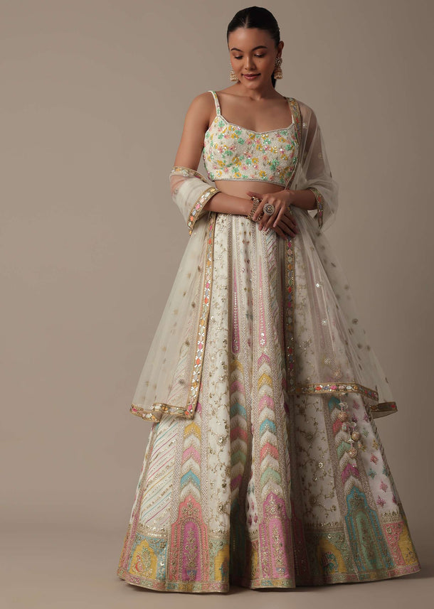 Elegant White Lehenga Choli Set