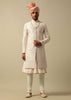 Elegant White Raw Silk Sherwani