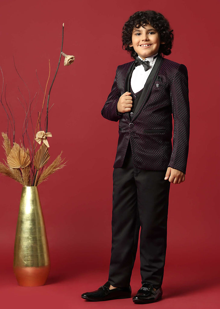 Embroidered Festive Tuxedo For Boys