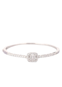 Emerald-Cut Swarovski Openable Bracelet In 92.5 Sterling Silver