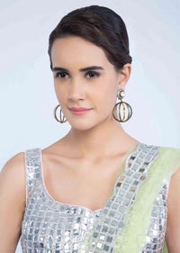 Entangled drop dangler earring adorn with stones only on Kalki