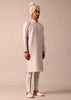 Exquisite Beige Silk Sherwani With Intricate Embroidery