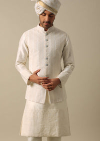 Exquisite White Sherwani Set