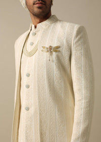 Exquisite White Sherwani Set