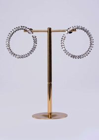 Fancy hoop with crystal beads only on Kalki