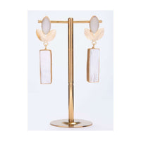 Fancy party wear dangler earring with semi precious stone only on kalki