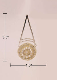 Fancy party wear silver steel earring  with round fabric based drops