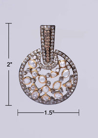 Fancy party wear stone studded half moon  earring only on Kalki