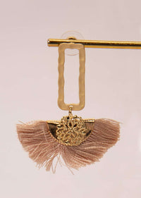 English pink color fancy tassel earring