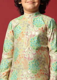 Festive Multi-Color Kurta Set For Boys