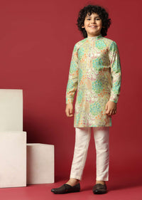 Festive Multi-Color Kurta Set For Boys