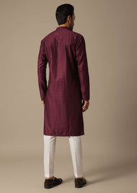 Festive Purple Kurta Set For Men