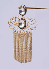 Filigree Style Earring With Sleek Tassel Online - Kalki Fashion