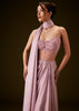 Flamingo Pink Pre Draped Indo Western Saree