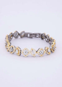Floral and marquise shaped stone studded bracelet only on kalki