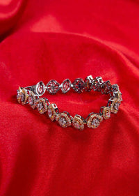 Floral and marquise shaped stone studded bracelet only on kalki