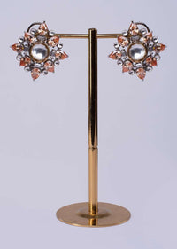 Floral Shape Cluster Earring Online - Kalki Fashion