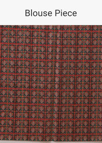 Forest Green Saree In Silk With Printed Patola Jaal Online - Kalki Fashion