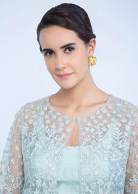 Geometric Floral Shaped Fancy Stud Online - Kalki Fashion