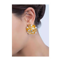 Geometric Floral Shaped Fancy Stud Online - Kalki Fashion