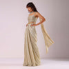 Glam Gold Pleated Skirt And Top With Embroidered Choker Dupatta