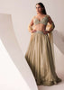 Glam Gold Embroidered Lehenga Set In Jute Organza
