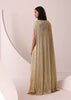 Glam Gold Embroidered Gown In Knit Stretchable Fabric With Jacket