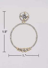 Gold And Silver Plated Earrings With Stones In Round Pattern Online - Kalki Fashion
