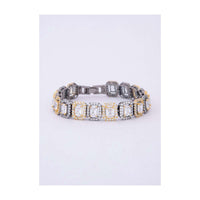 Gold and silver stone studded bracelet with crystal stone  only on Kalki