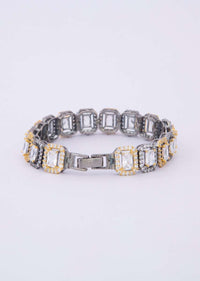 Gold and silver stone studded bracelet with crystal stone  only on Kalki