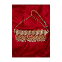 Gold Plated Kundan Choker Necklace With Pearl Highlights Online - Kalki Fashion
