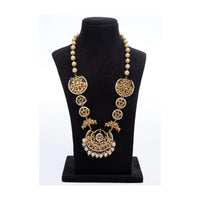 Gold plated kundan necklace with pearl only on Kalki