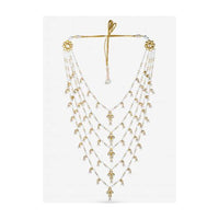 Gold Plated Layered Necklace Adorned With Pearls By Prerto