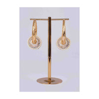 Gold plated metal hoop with cut outs only on Kalki