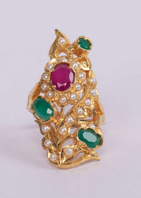 Gold plated navratna ring only on Kalki