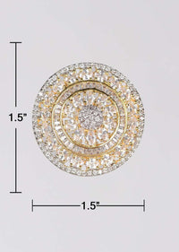Gold Plated Round Stud With Stones And Bugle Beads Online - Kalki Fashion
