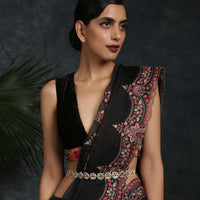 Gold Plated Waist Belt Enhanced With Timeless Polki Combined With High Grade Shell Pearls By Paisley Pop