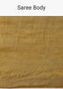 Gold Cotton Linen Saree With Zari Border And Unstitched Blouse Piece
