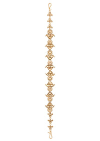Gold Finish Kundan Polki Stone Sheeshpatti