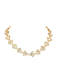 Gold Finish Kundan Studded Choker In Mix Metal