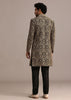 Gold Hand Embroidered Silk Sherwani Suit