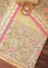 Gold Paithani Woven Silk Dress Material